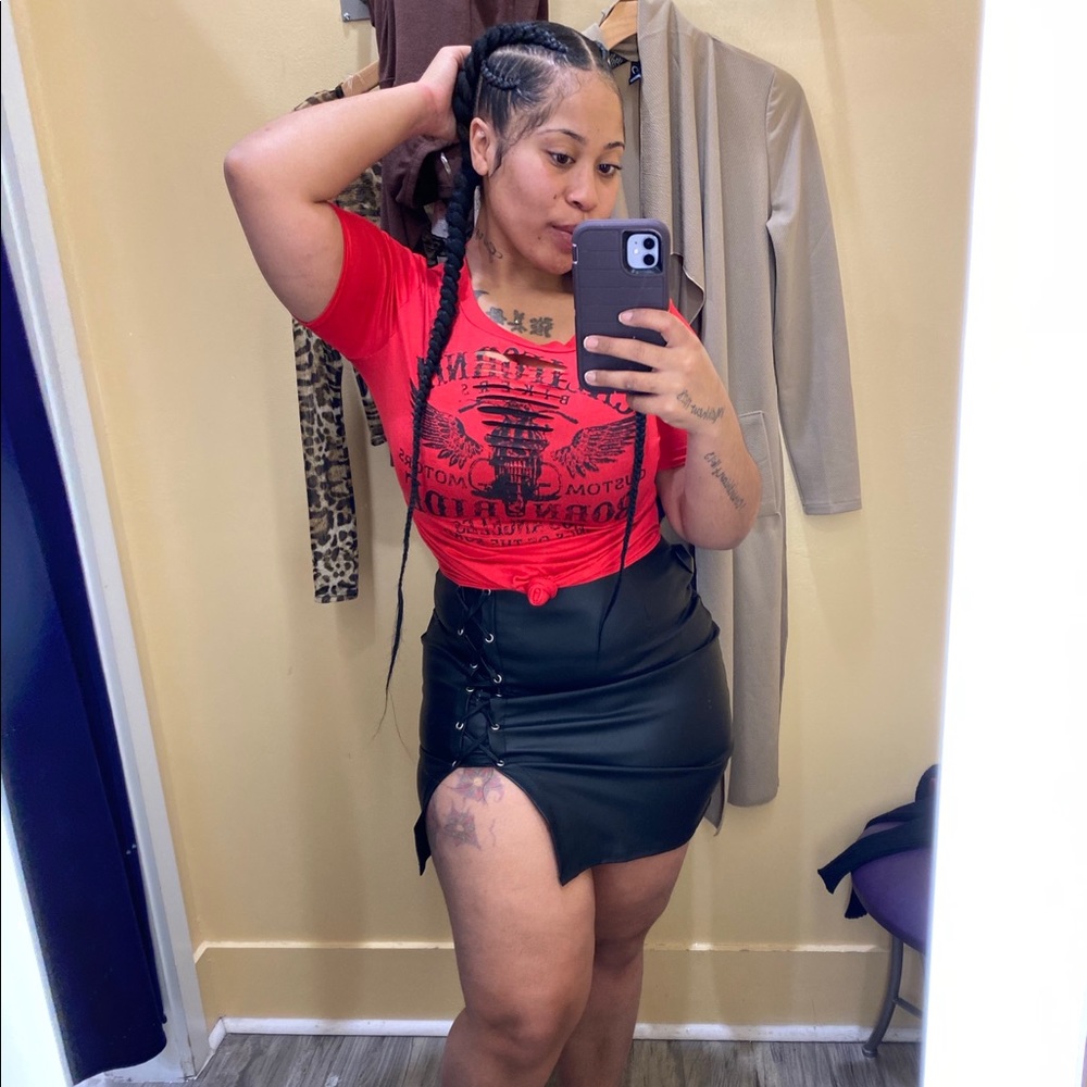 Red crop top